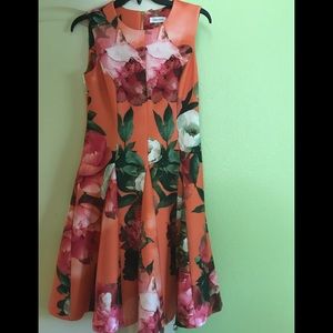Calvin Klein Flora Midi Dress